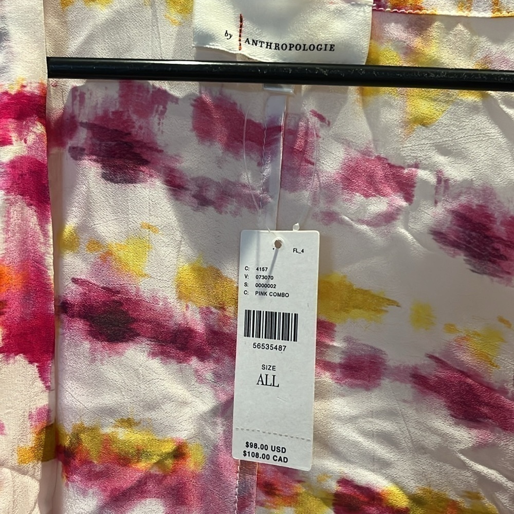 NWT ANTHROPOLOGIE | dyed kimono swim coverup one size - Picture 3 of 4